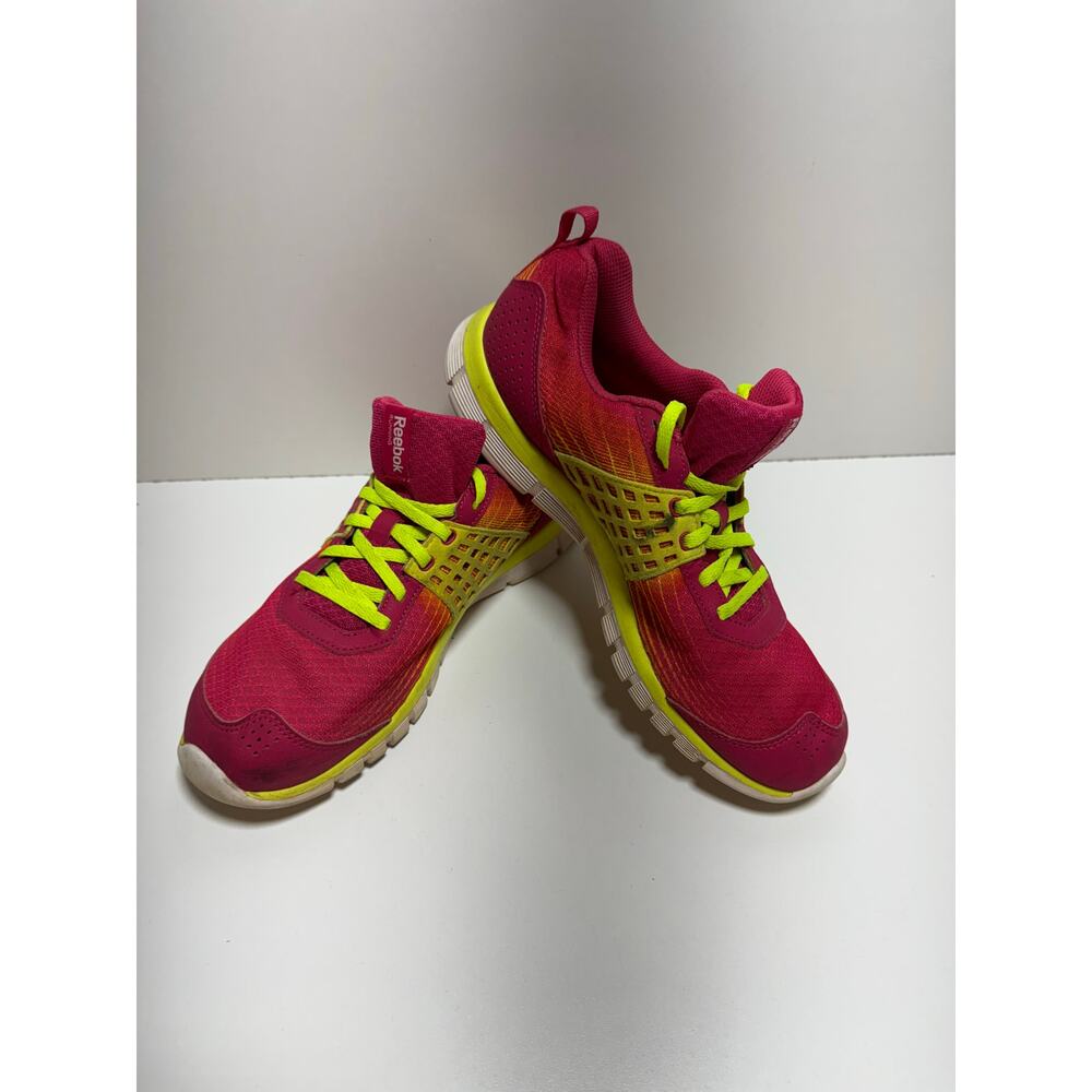 Reebok Dual Compound Shoes Women’s Sz 10 Pink Red Athletic Running Sneakers